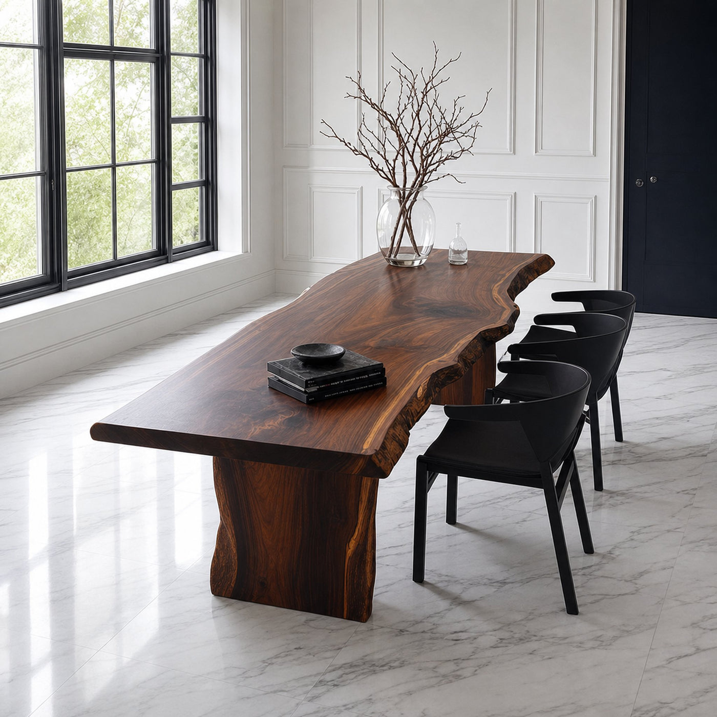 Rustic Live Edge Dining Table Modern Living