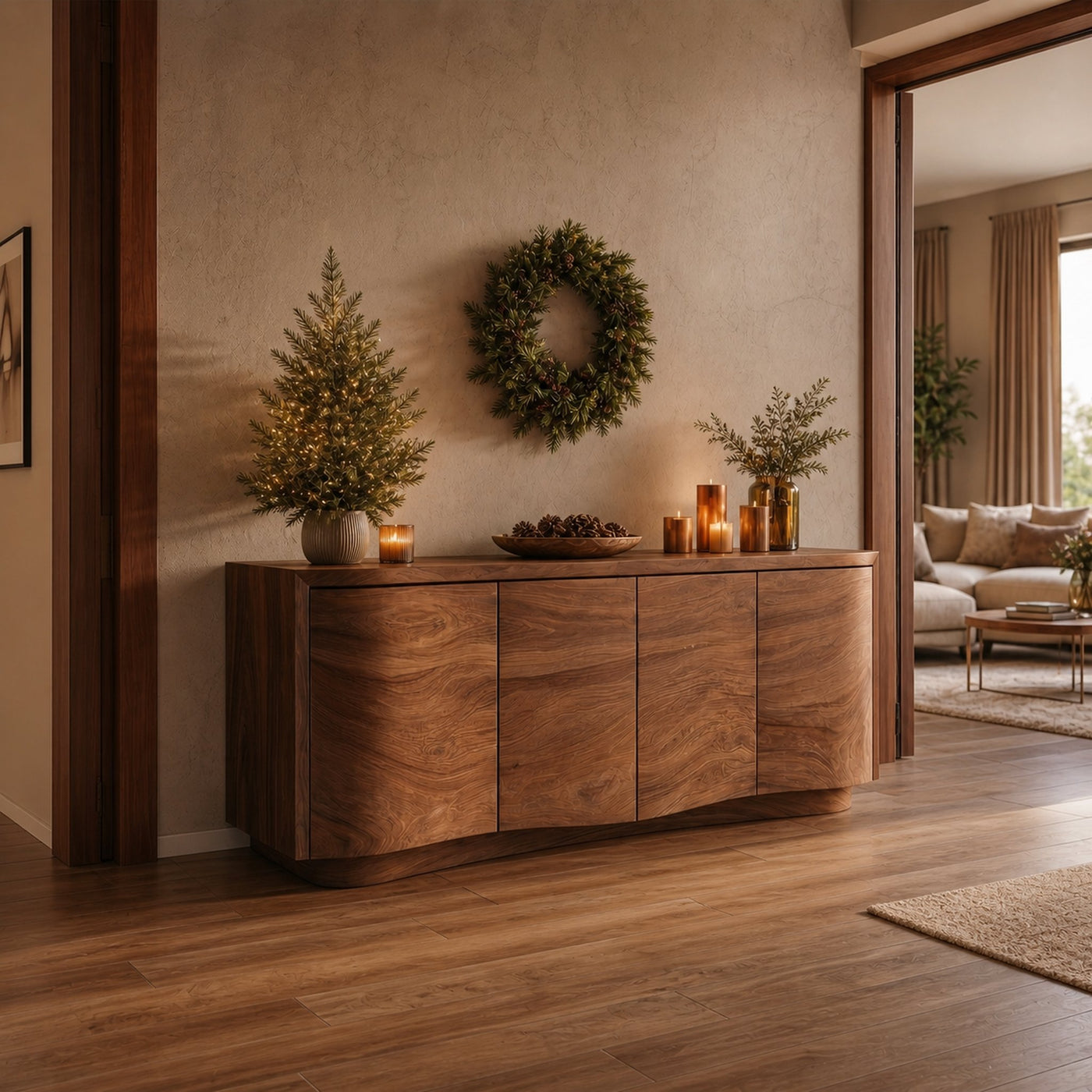 Rustic Luxury Sideboard Cabinet Living Room Interior Decor