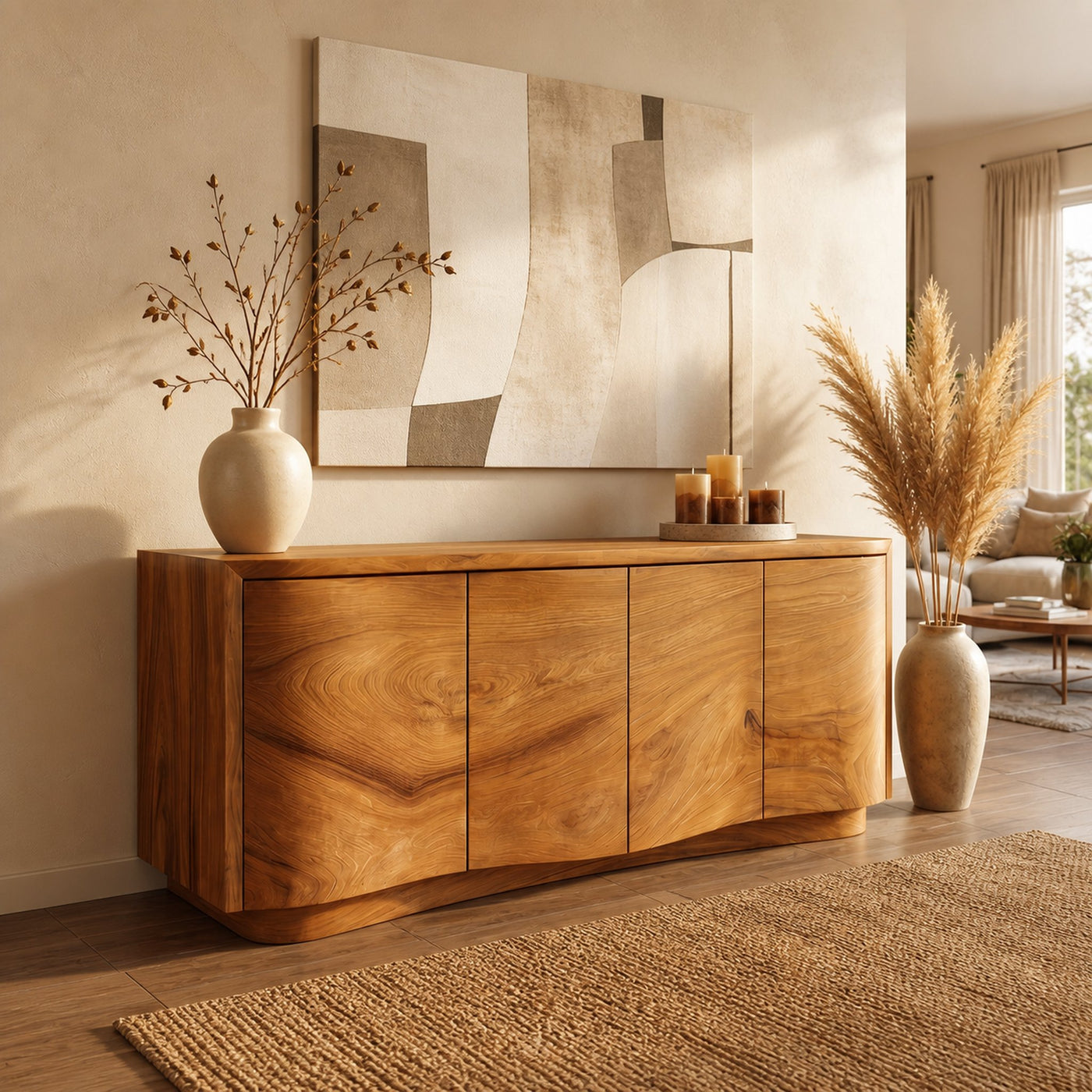 Rustic Luxury Sideboard Cabinet Living Room Interior Decor - product view 6