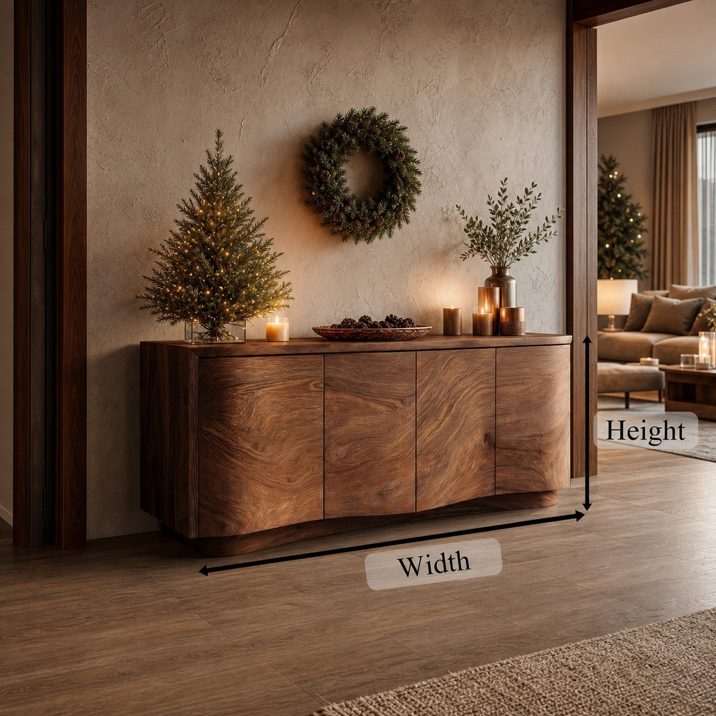 Rustic Luxury Sideboard Cabinet Living Room Interior Decor - product view 8