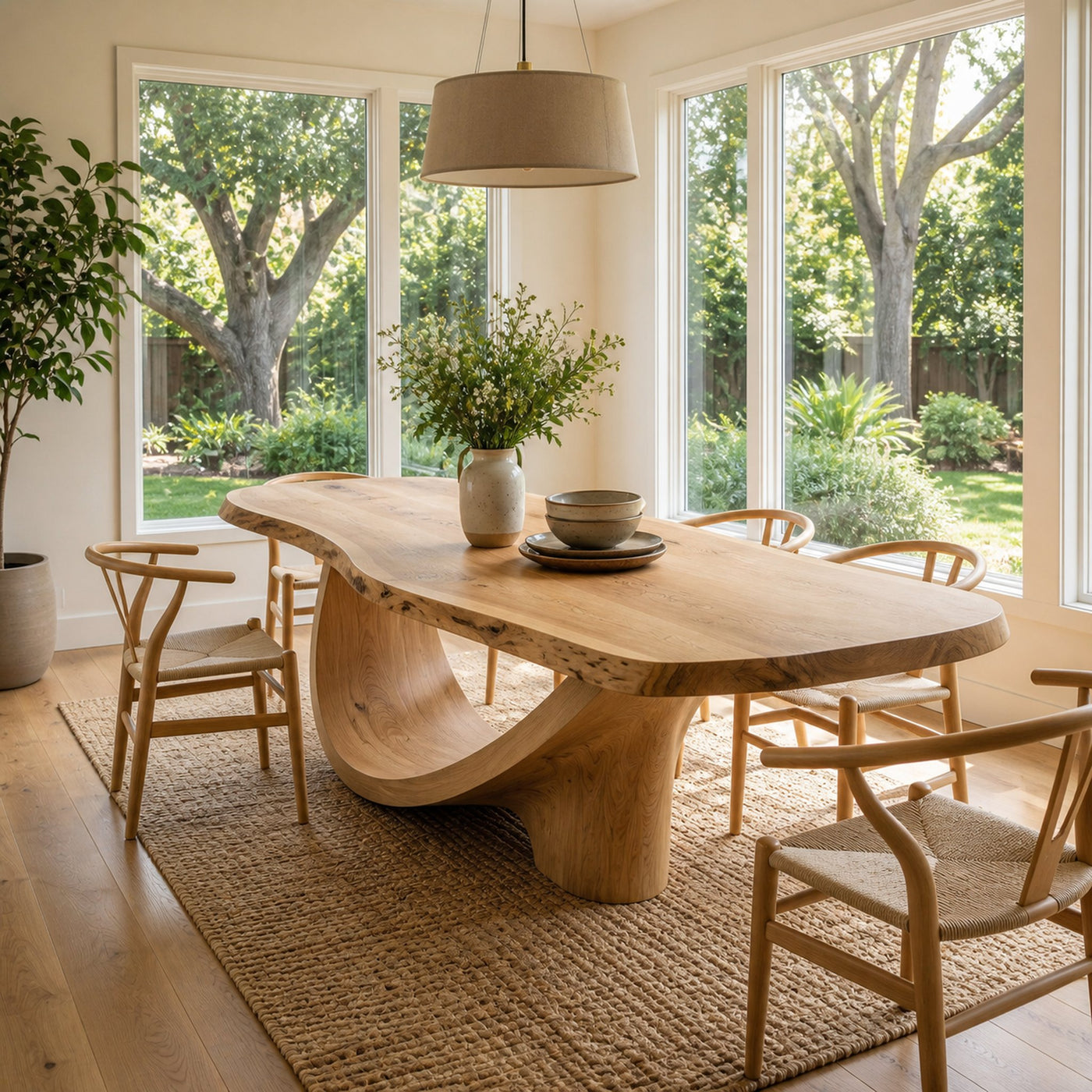 Rustic Natural Wood Dining Table For Dining Room And Kitchen - product view 5