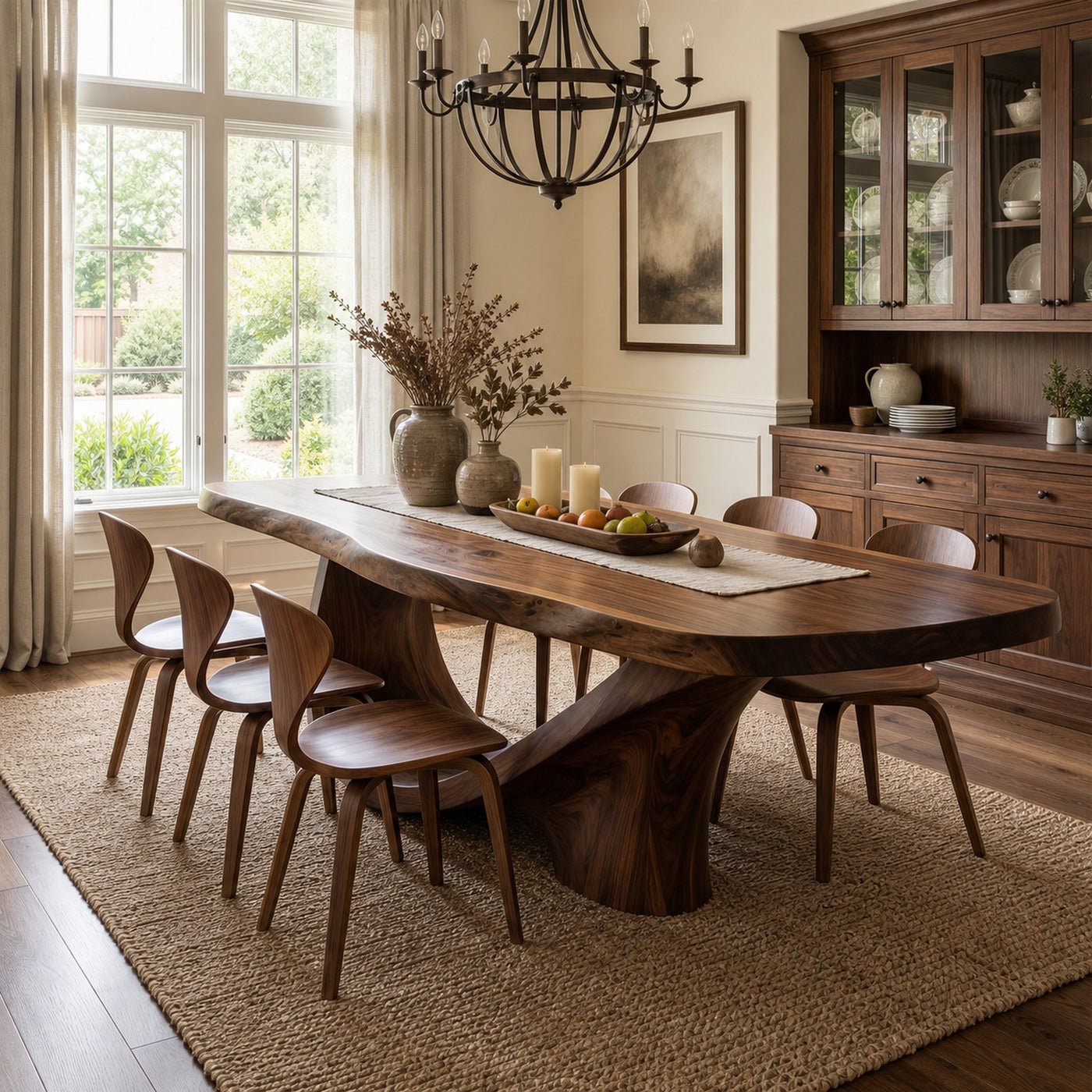 Rustic Natural Wood Dining Table For Dining Room And Kitchen - product view 7