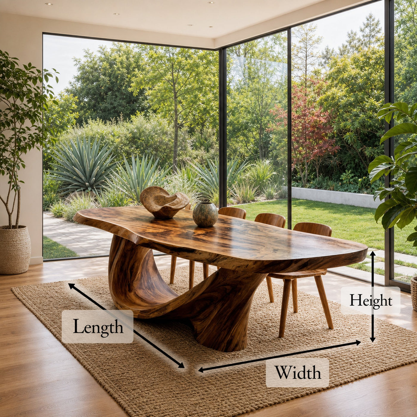 Rustic Natural Wood Dining Table For Dining Room And Kitchen - product view 8