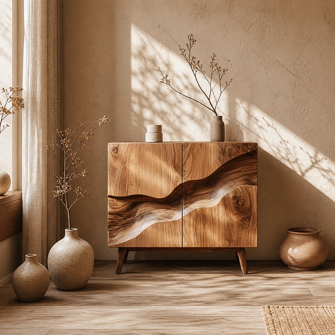 Rustic Organic Modern Storage Cabinet Living Room And Peace Room