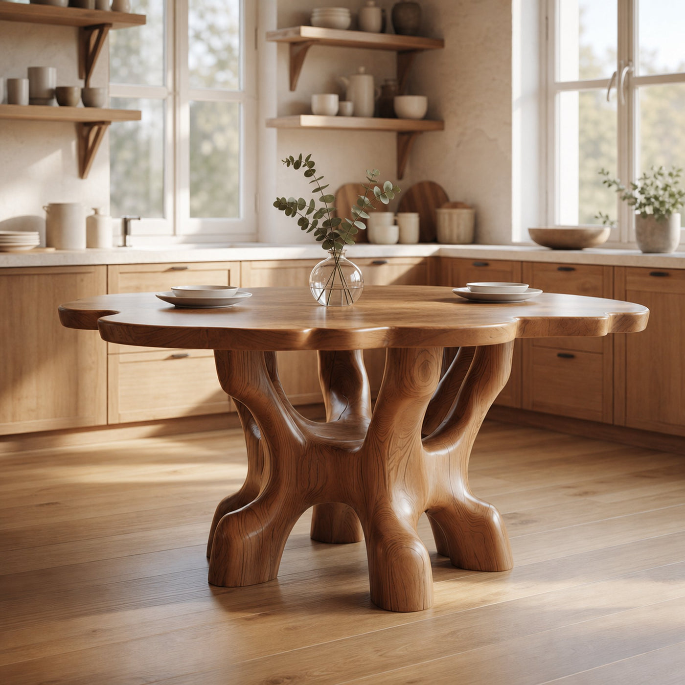 Rustic Organic Sculptural Dining Table Dining Room Or Living Room