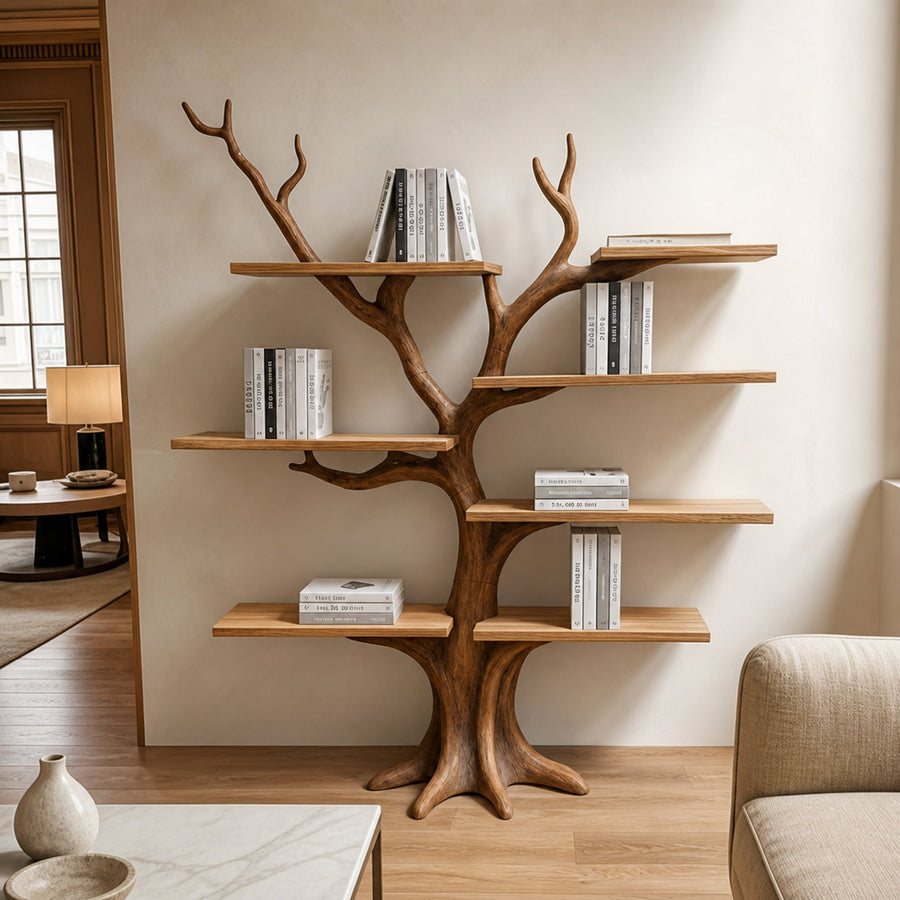 Rustic Organic Tree Decorative Shelf Living Room Or Bedroom