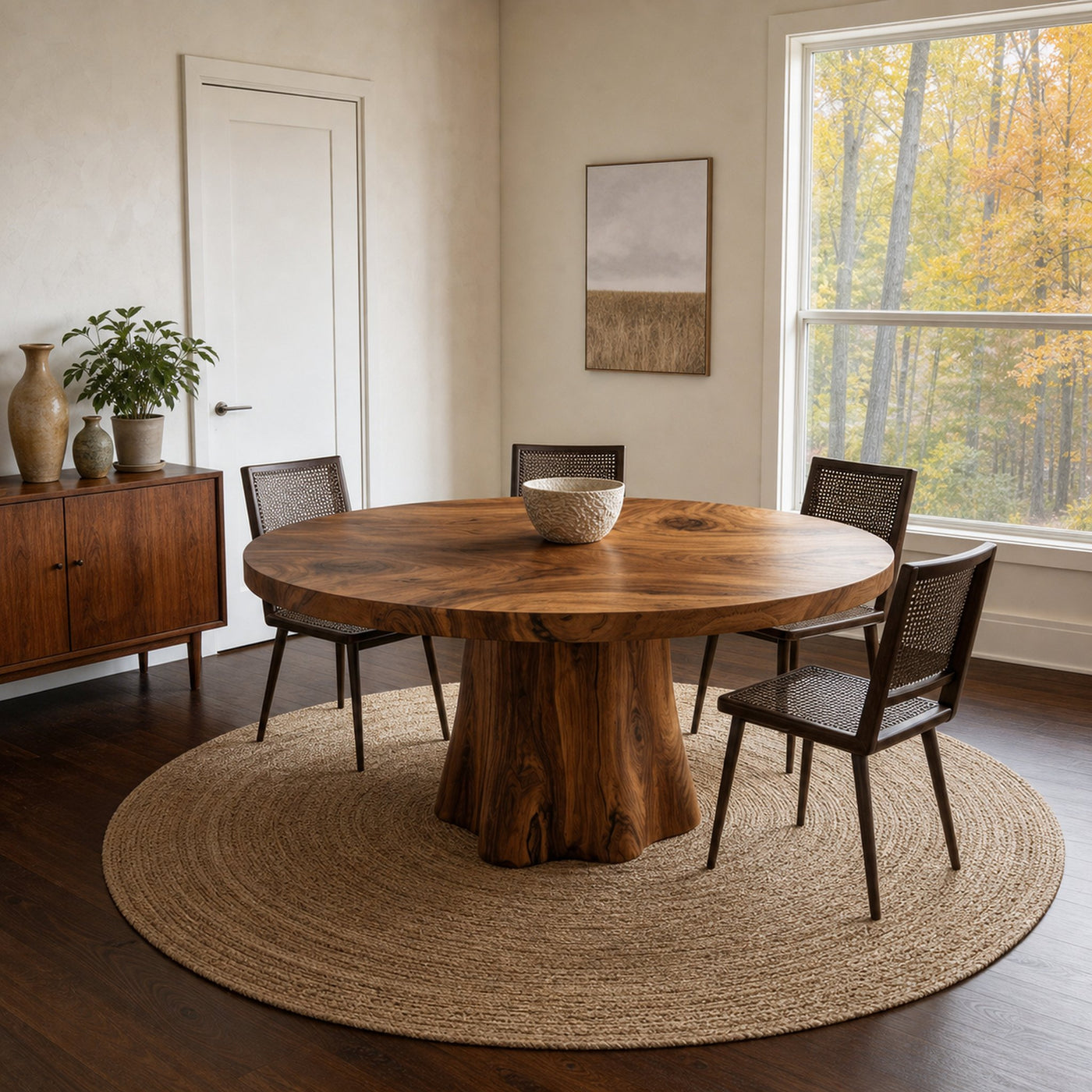Rustic Round Dining Table For Dining Room And Kitchen - product view 2