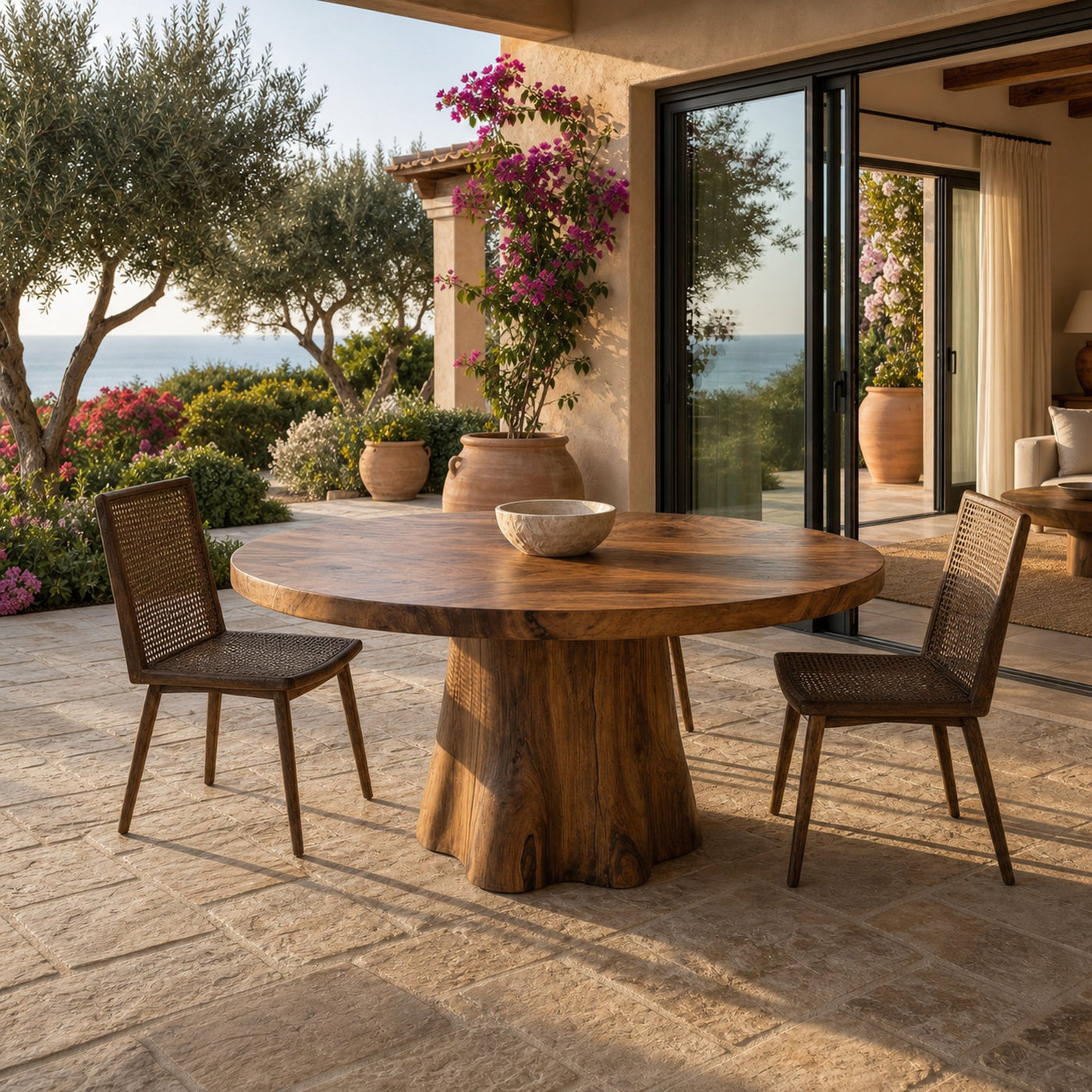 Rustic Round Dining Table For Dining Room And Kitchen - product view 3