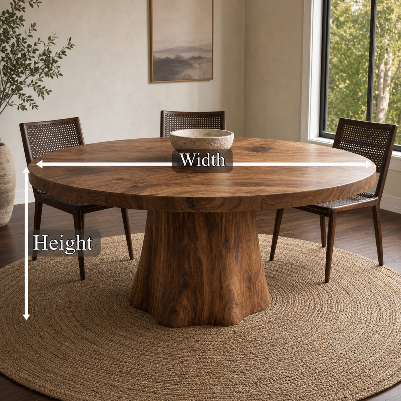 Rustic Round Dining Table For Dining Room And Kitchen - product view 5