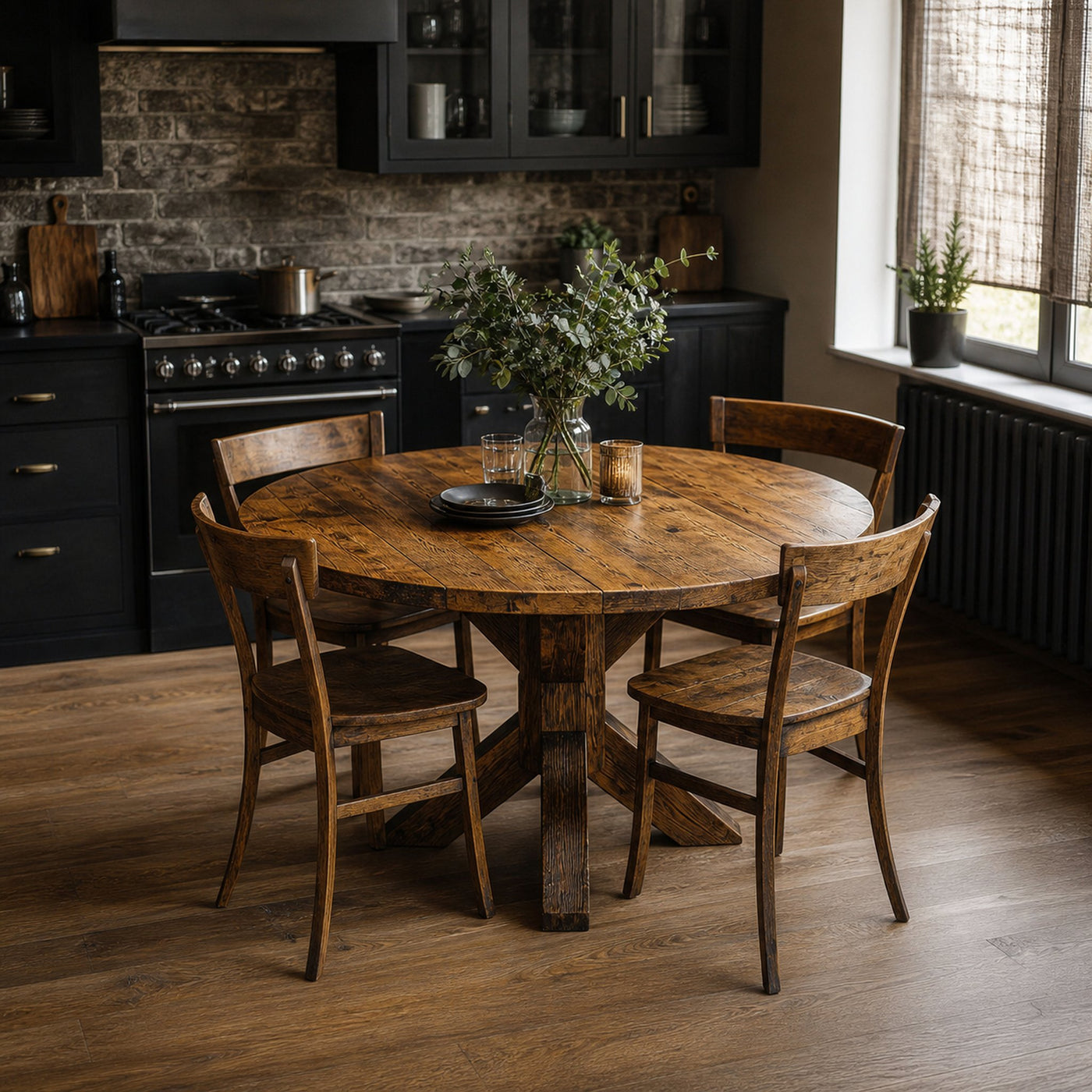 Rustic Round Dining Table Small Dining Room