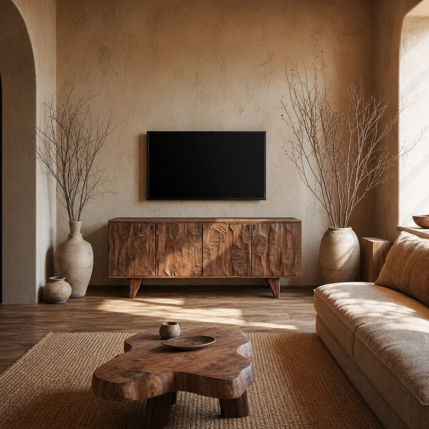 Rustic Sideboard Cabinet For Living Room - product view 2