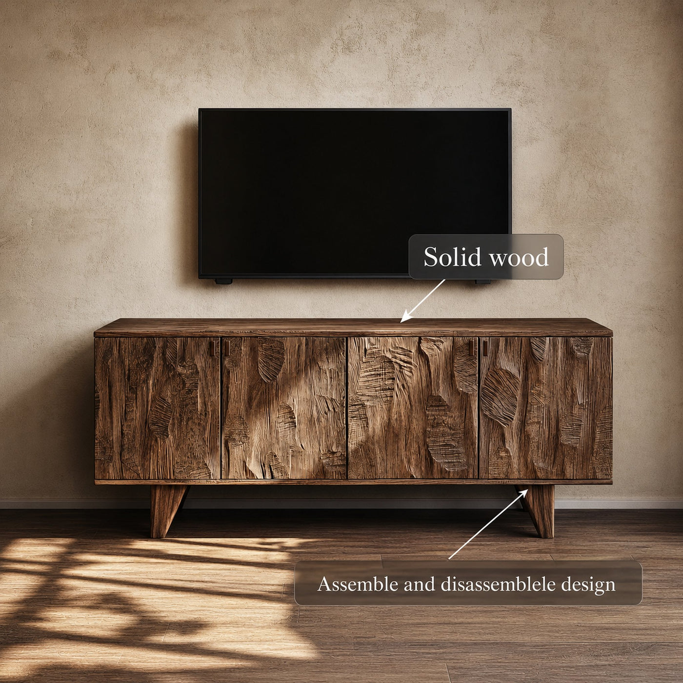 Rustic Sideboard Cabinet For Living Room - product view 3