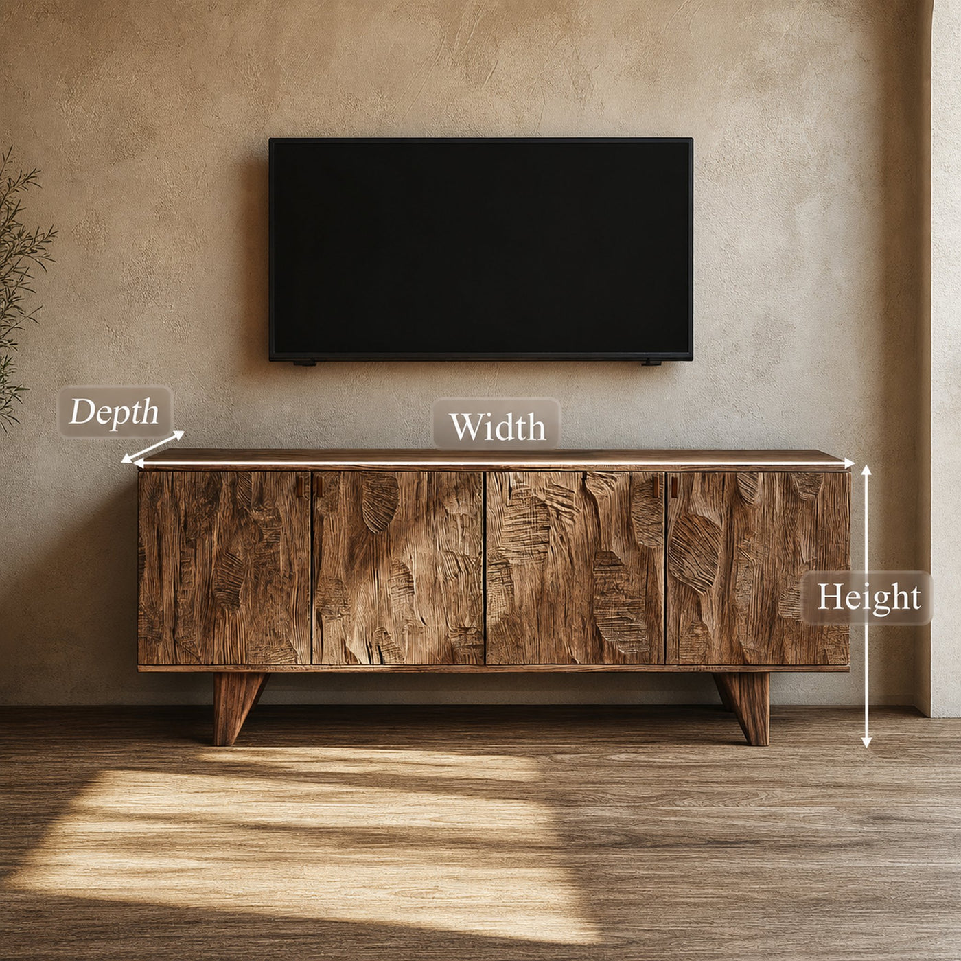 Rustic Sideboard Cabinet For Living Room - product view 4