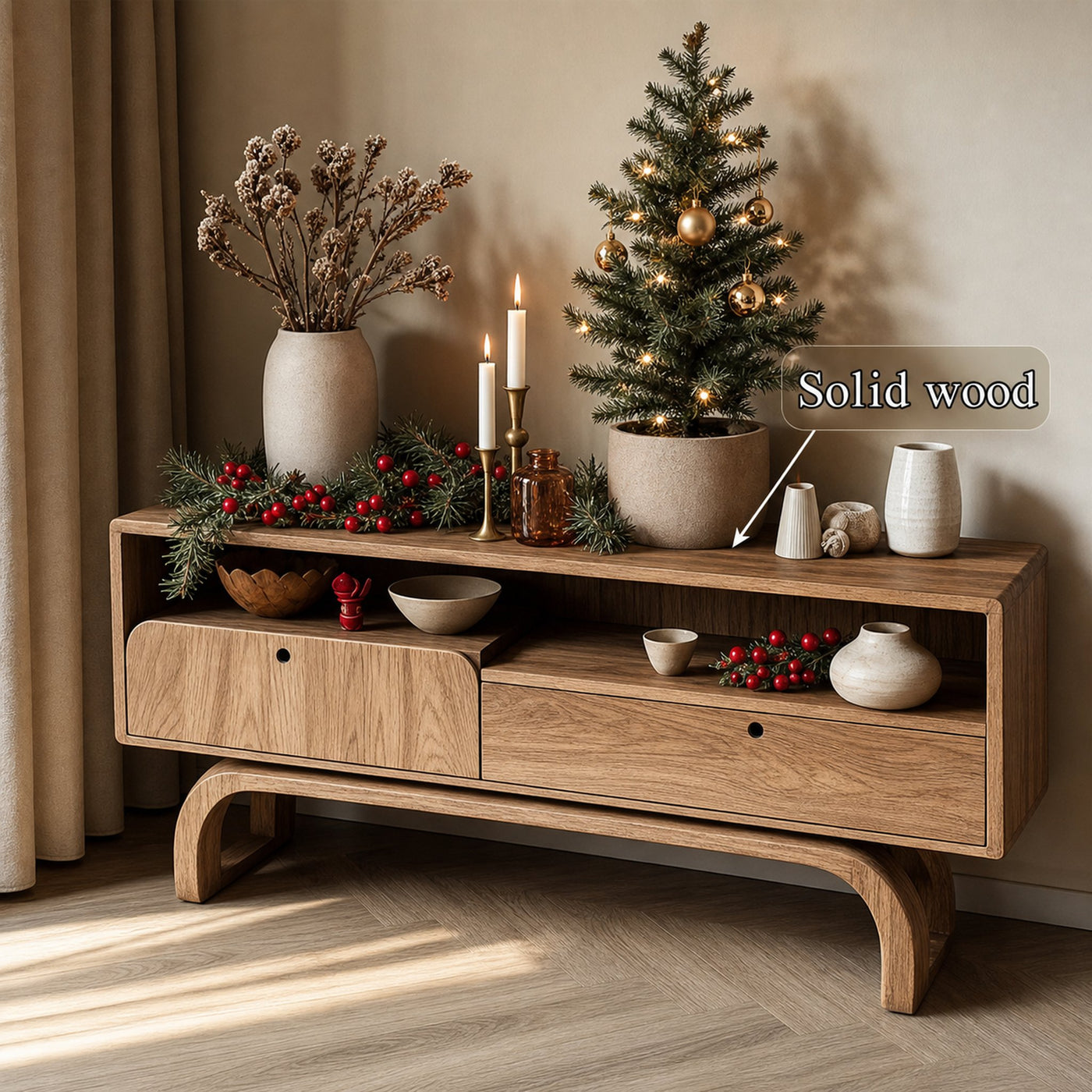 Rustic Sideboard Console For Living Room And Family Space - product view 3