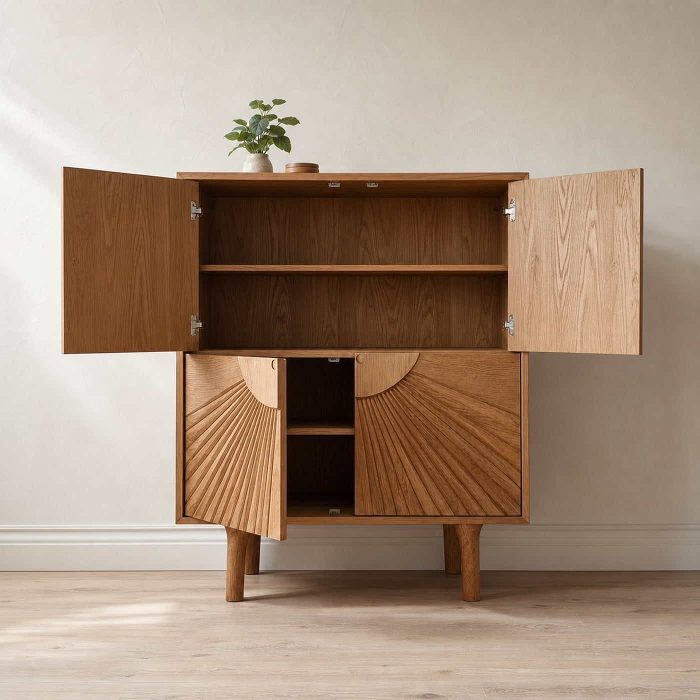 Rustic Sideboard Unit For Living Room And Entryway Space - product view 4