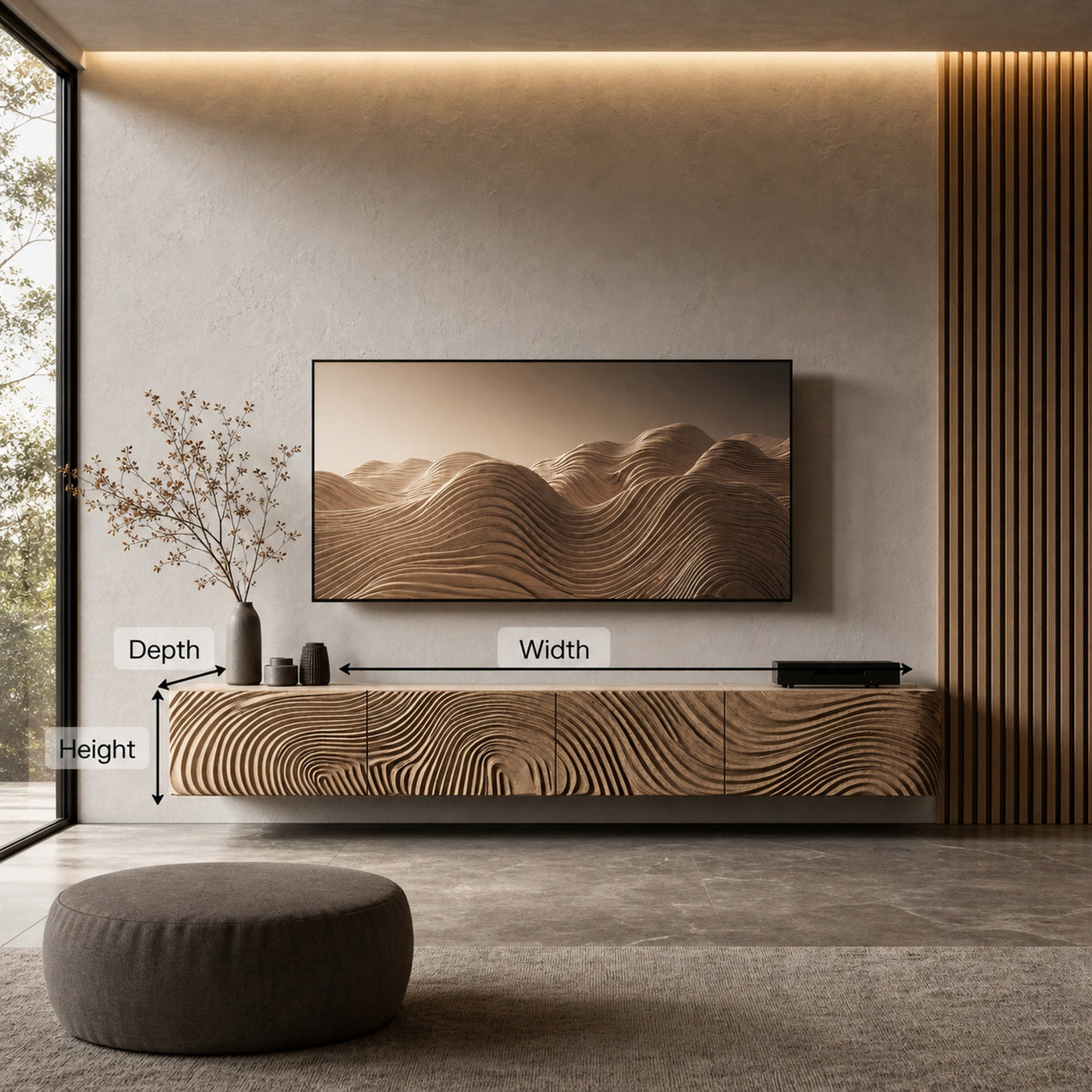 Rustic TV Console For Cozy Entryway Design - product view 6