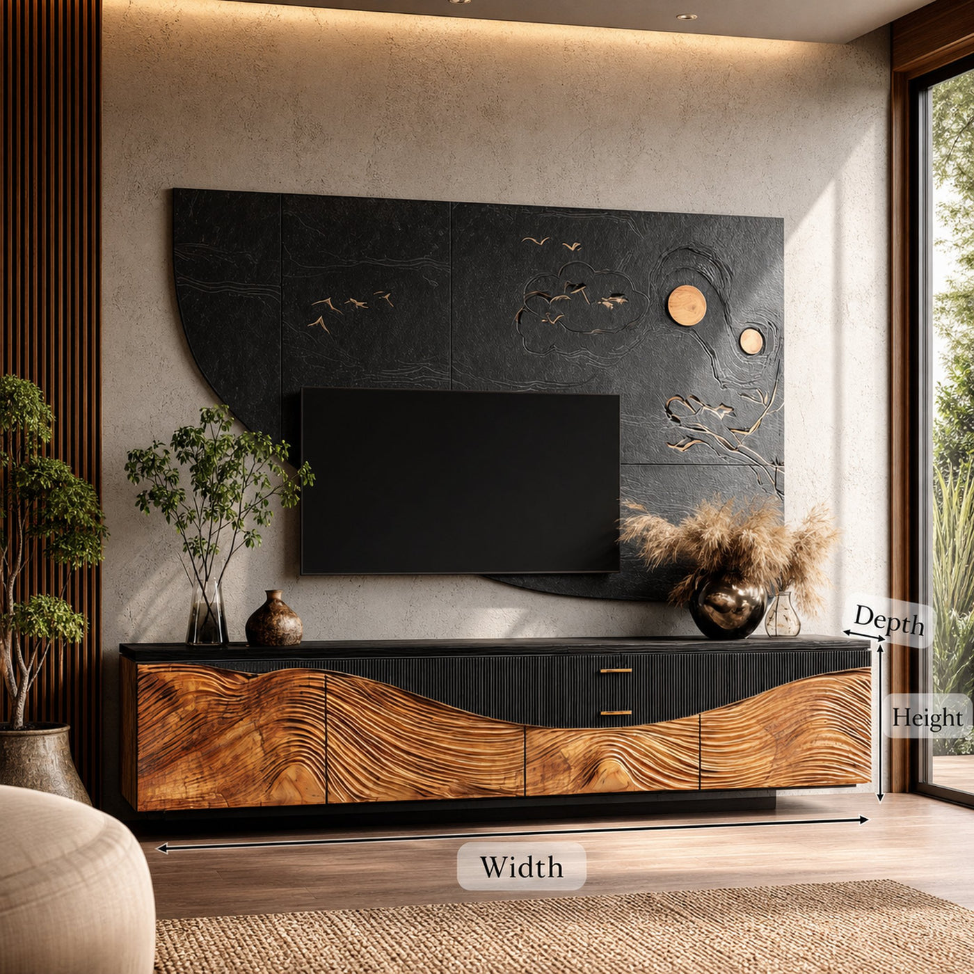 Rustic TV Console For Entryway Design Ideas - product view 6
