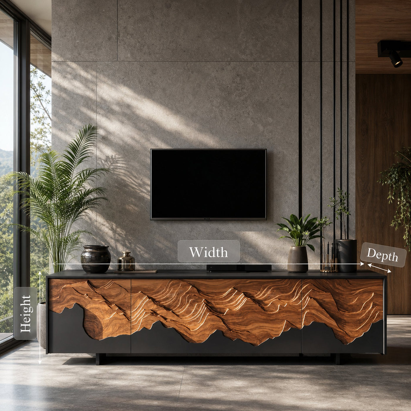Rustic TV Console For Entryway Design Ideas - product view 6