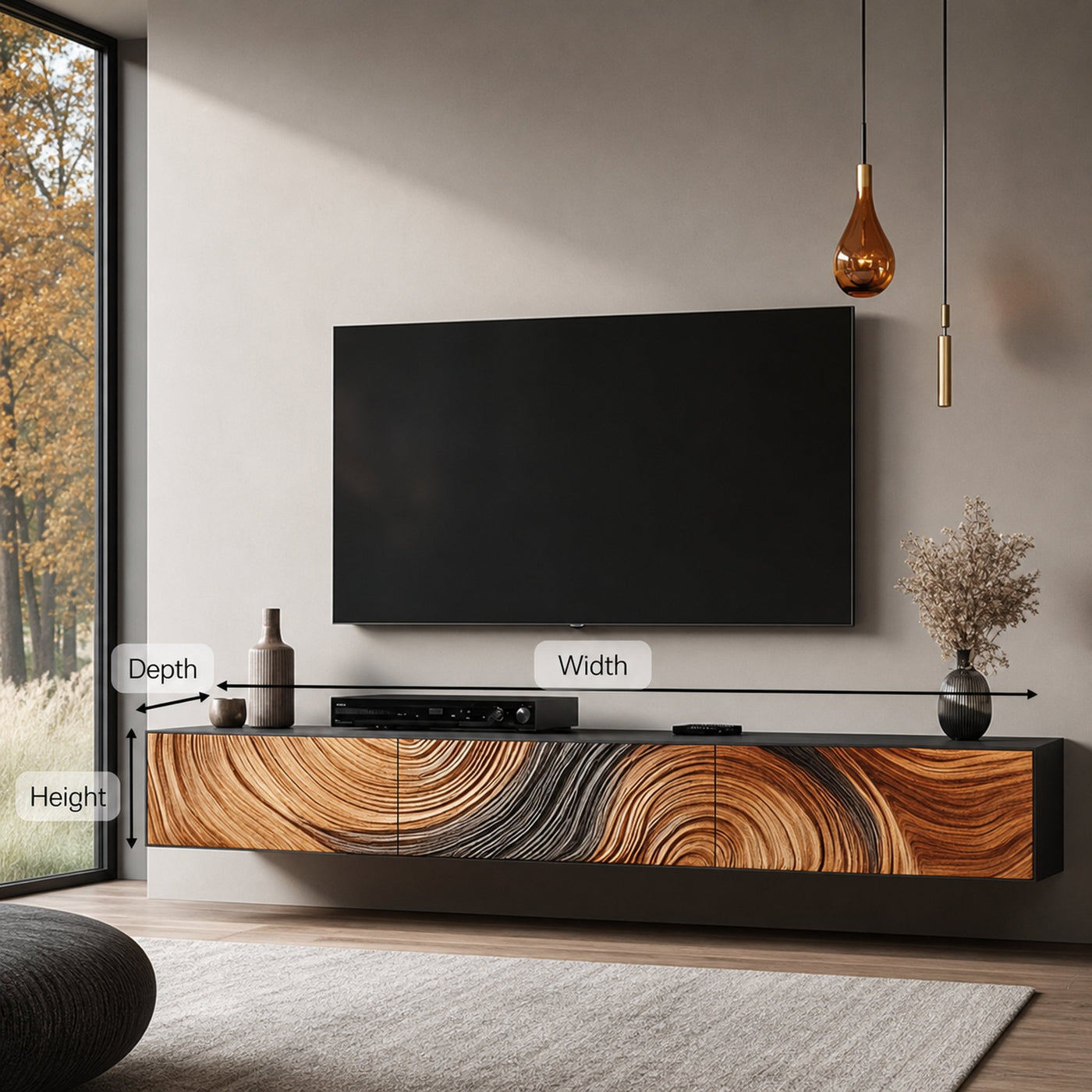 Rustic TV Console For Living Room Furniture Decor - product view 6