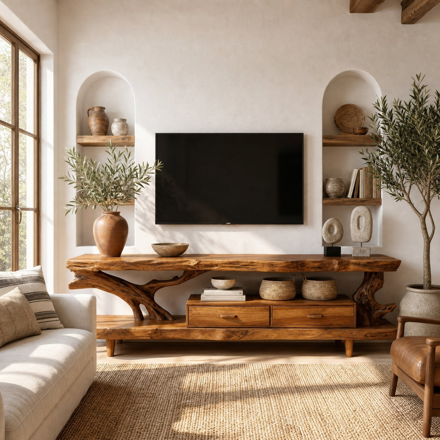 Rustic TV Console Table For Living Room And Interior Design - product view 6