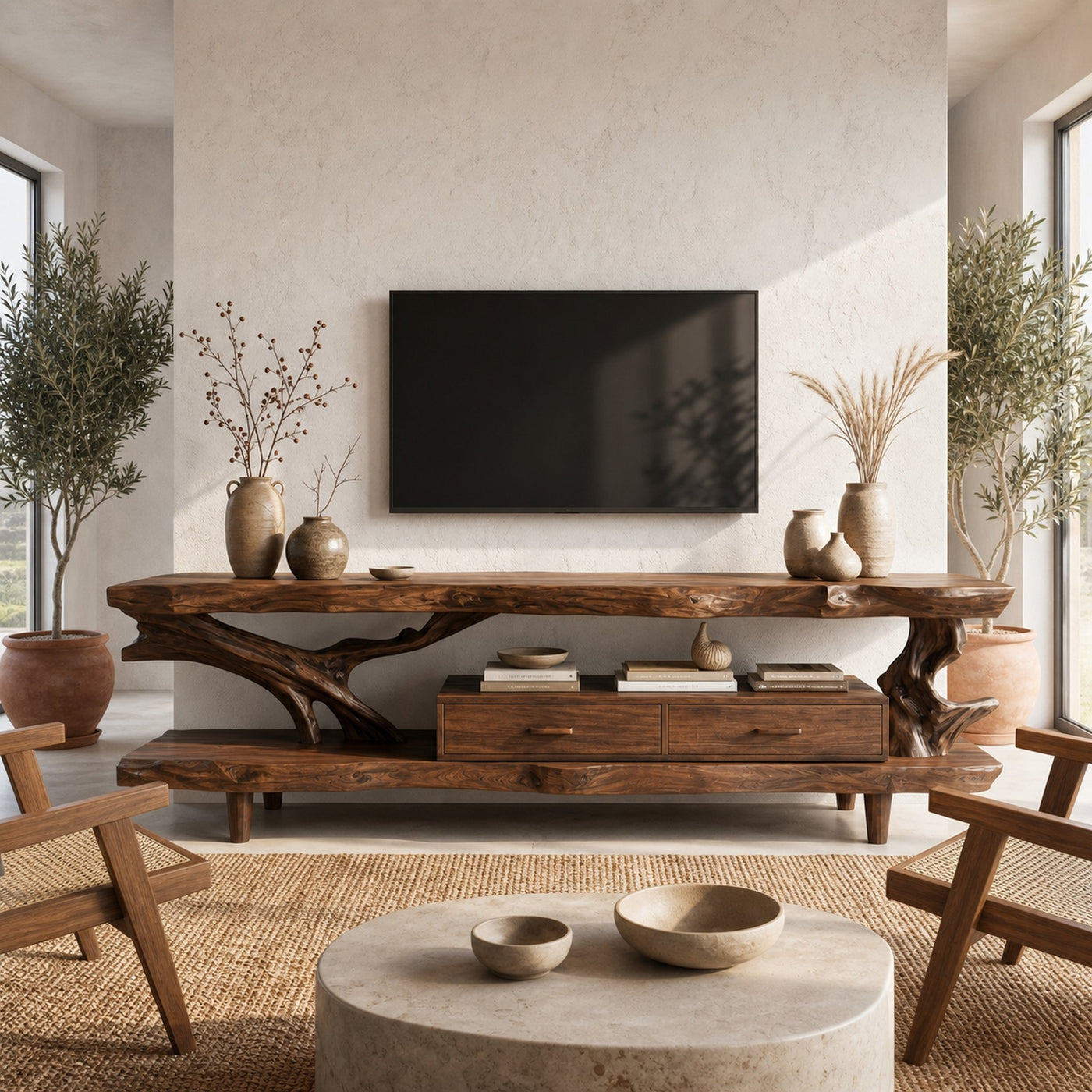 Rustic TV Console Table For Living Room And Interior Design - product view 7