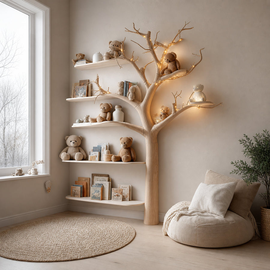 Rustic Tree Bookcase Bedroom Kids Room