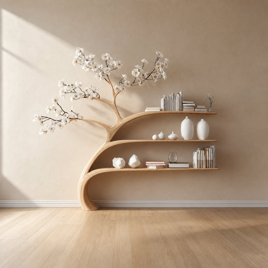 Rustic Tree Bookshelf Home Office Bedroom