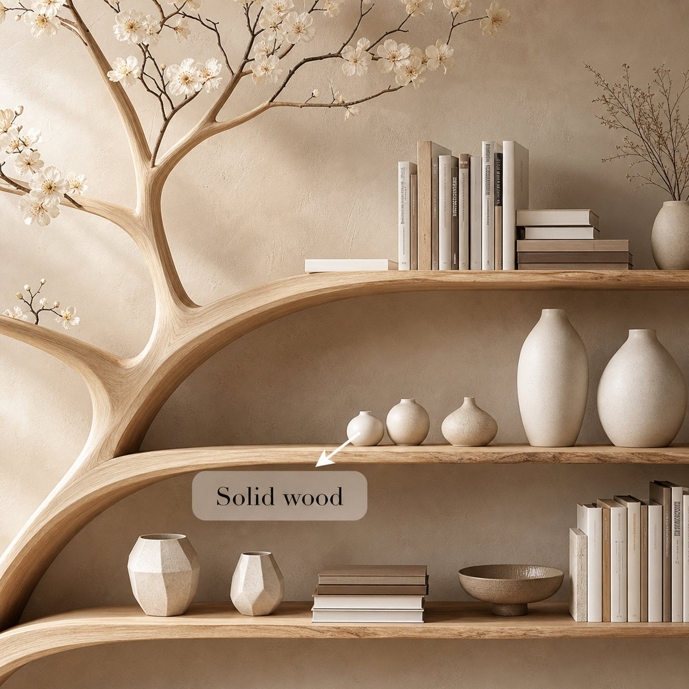 Rustic Tree Bookshelf Home Office Bedroom - product view 3