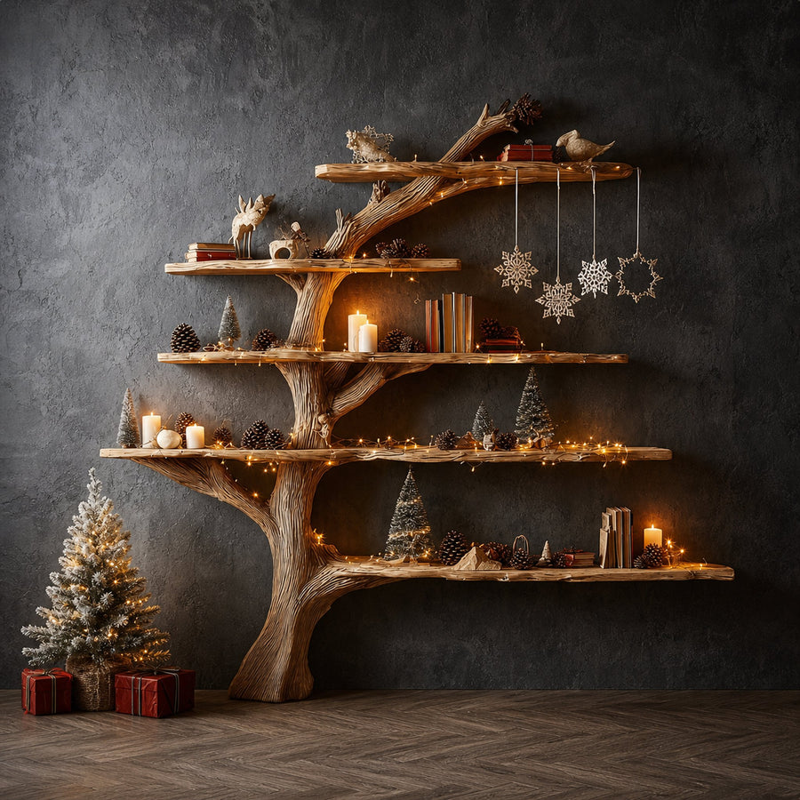 Rustic Tree Bookshelf Living Study