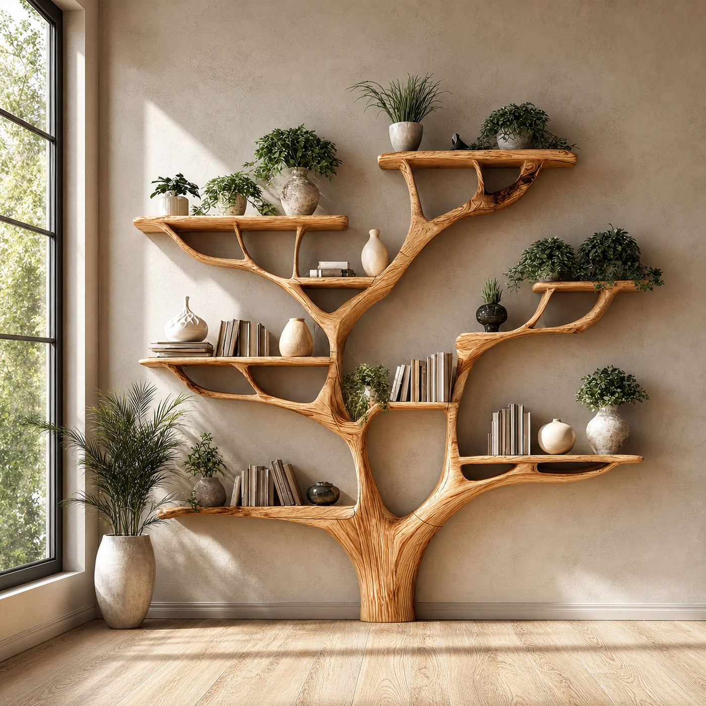 Rustic Tree Bookshelf Nursery Living