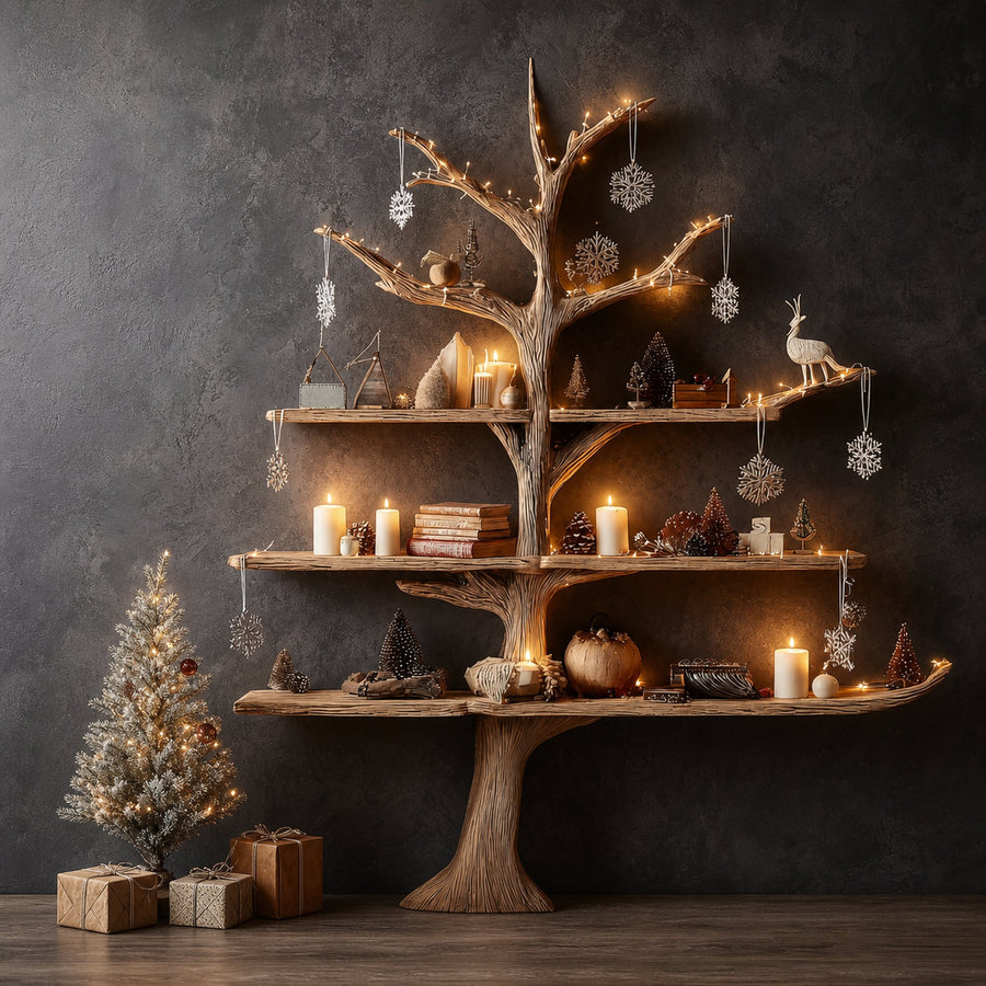 Rustic Tree Bookshelf Seasonal Home Office Living