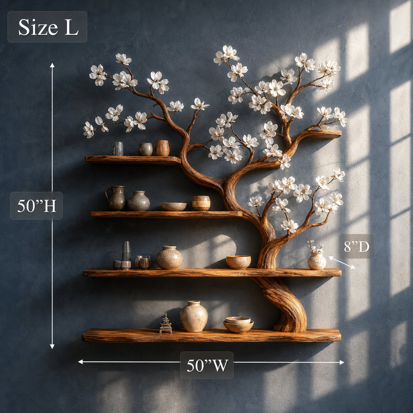 Rustic Tree Branch Bookshelf For Bedroom Decor - product view 6