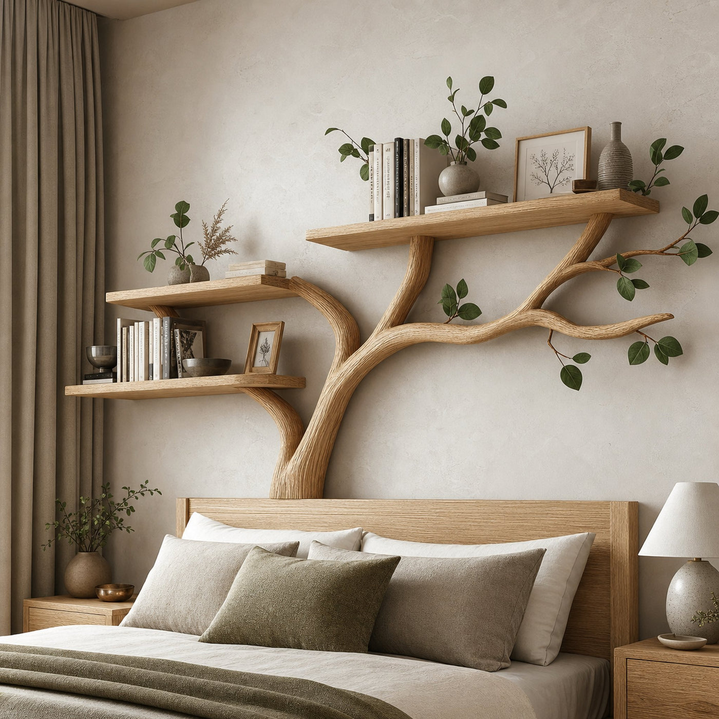 Rustic Tree Branch Bookshelf Modern Home