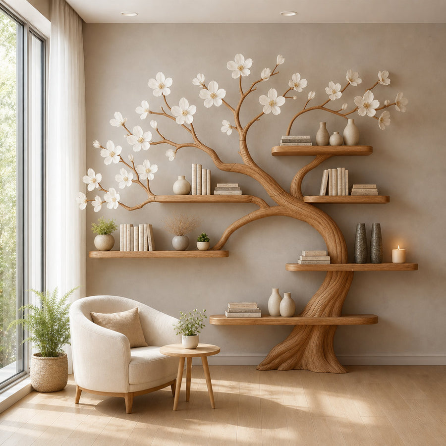 Rustic Tree Branch Shelf Nursery Kids Room