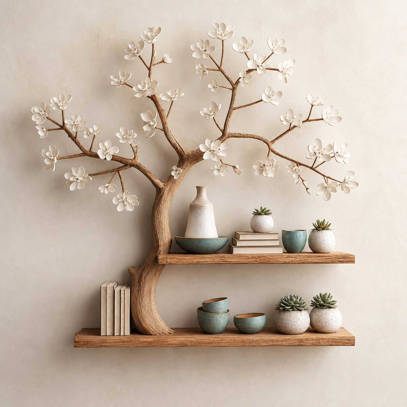 Rustic Tree Display Shelf Bedroom And Hallway