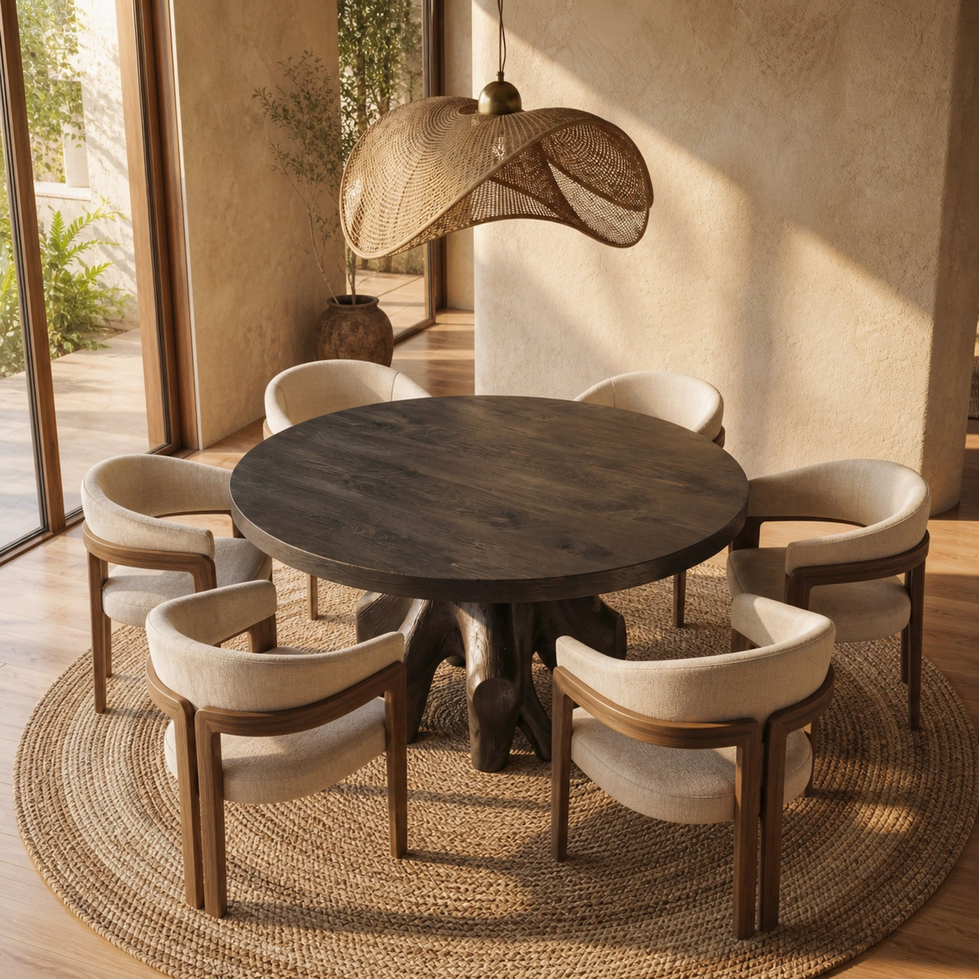Rustic Tree Root Dining Table For Dining Room - product view 3