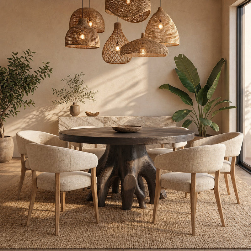 Rootstock Landing Solid Wood Dining Table with Root Base