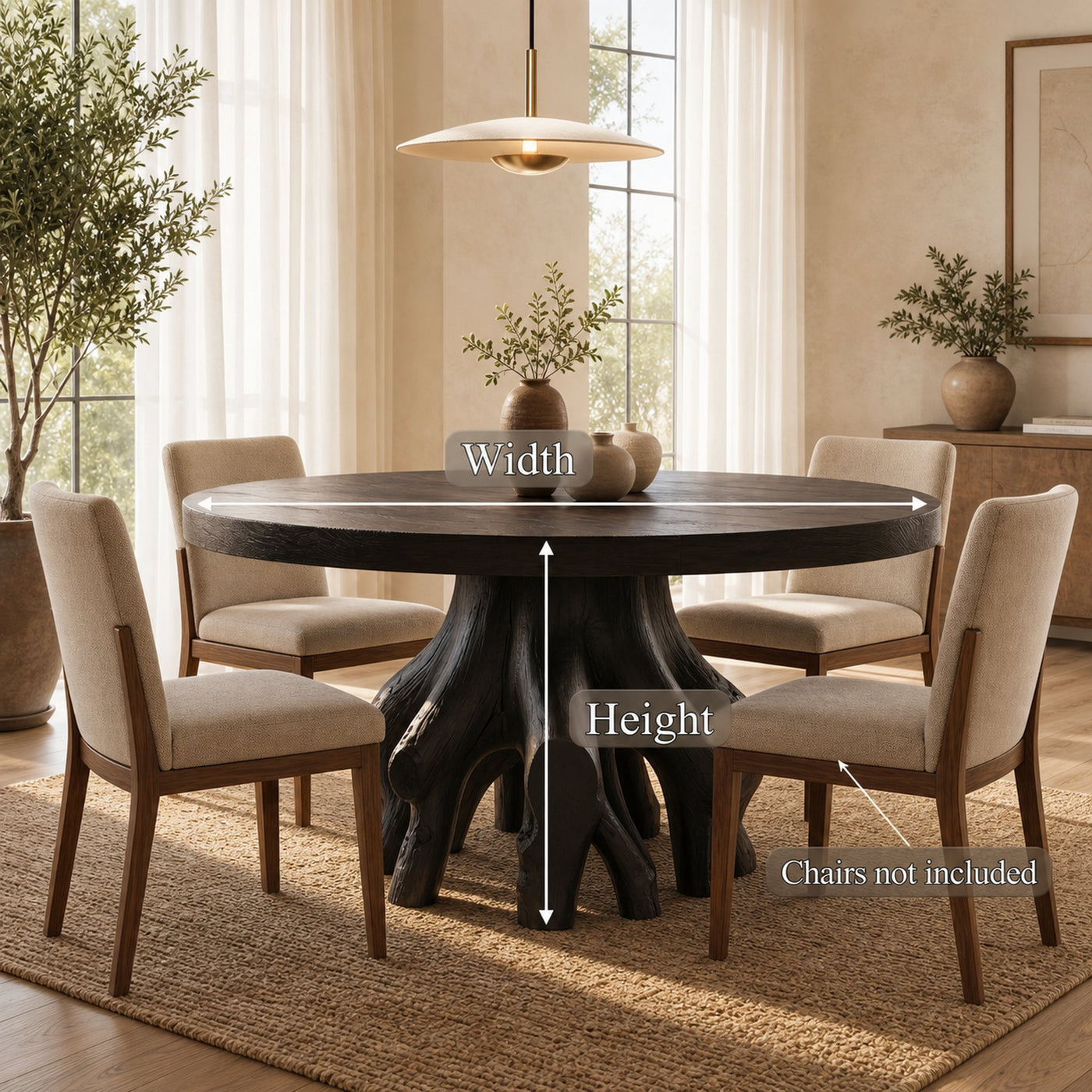 Rustic Tree Root Dining Table For Dining Room - product view 8