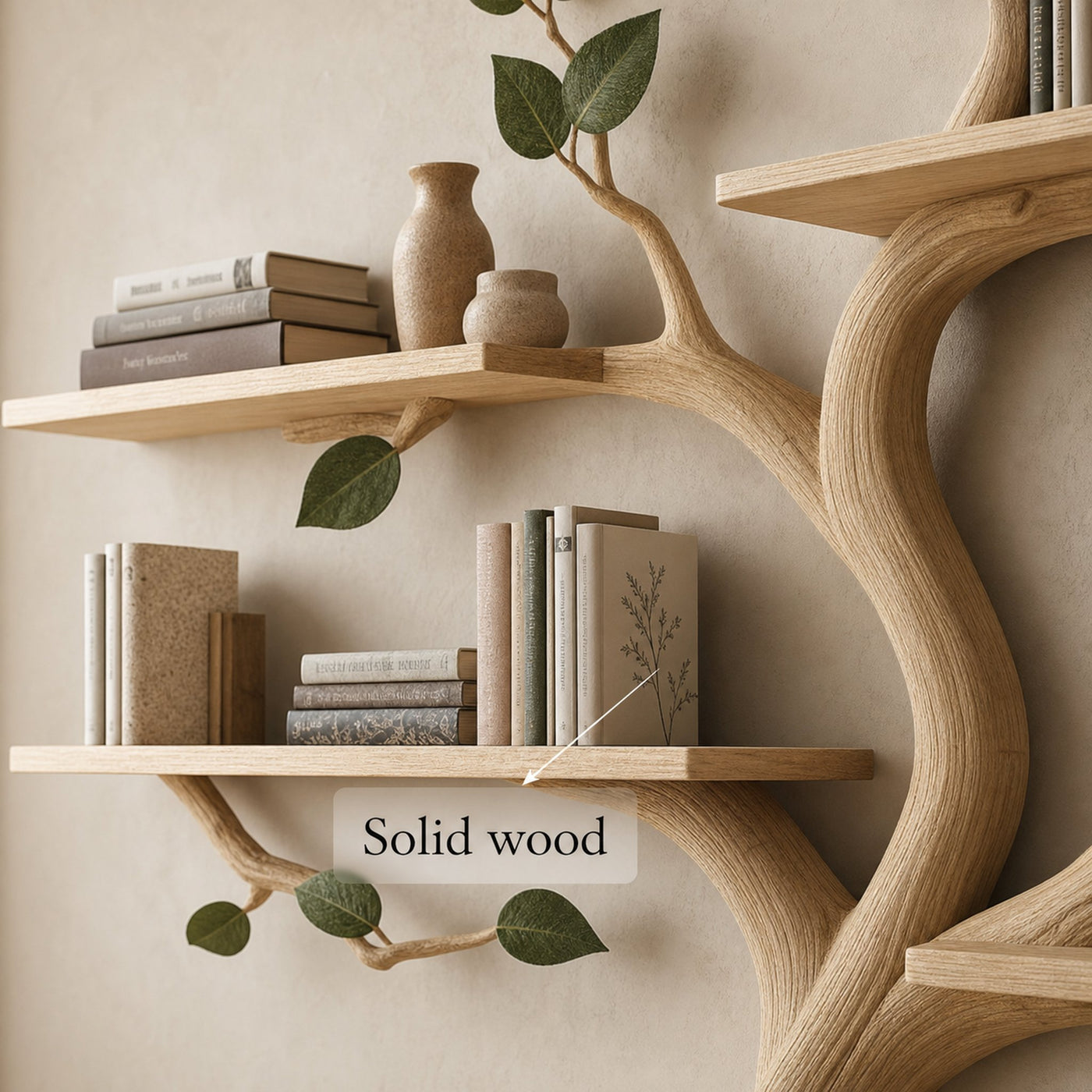 Rustic Tree Wall Shelf Contemporary Bedroom Entryway - product view 4