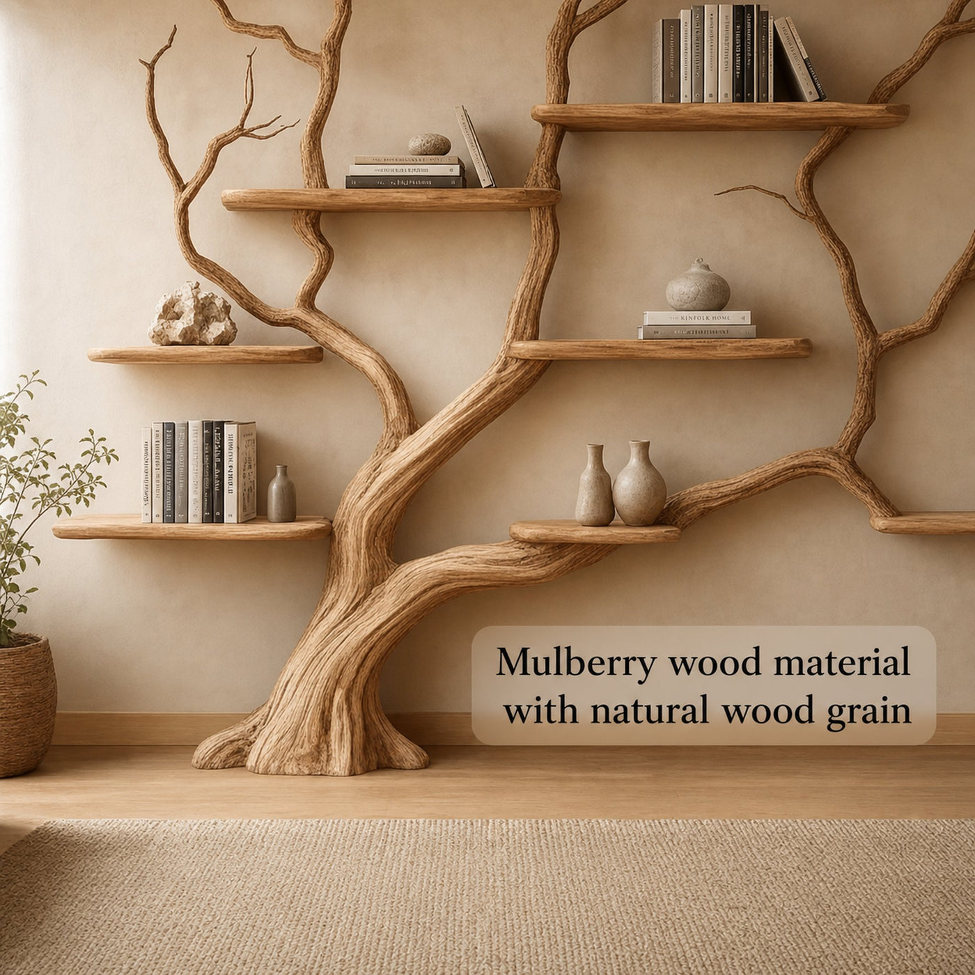 Rustic Wall Mounted Branch Tree For Living Room - product view 6