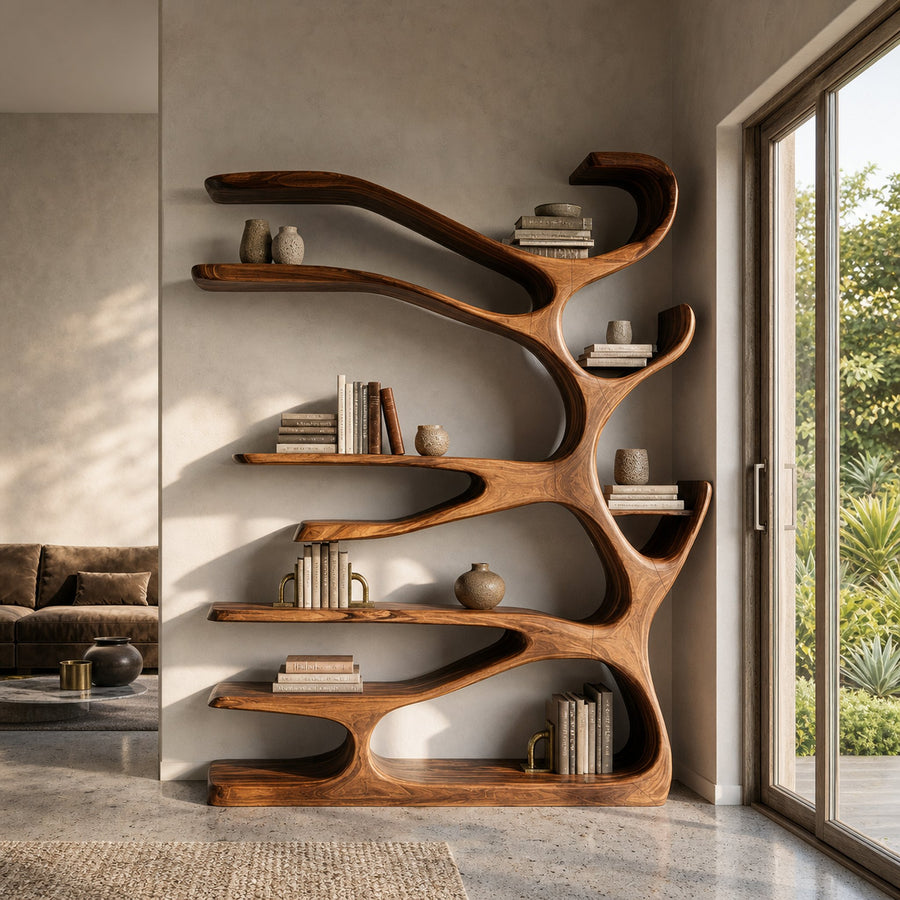Rustic Wood Bookshelf For Home Furniture