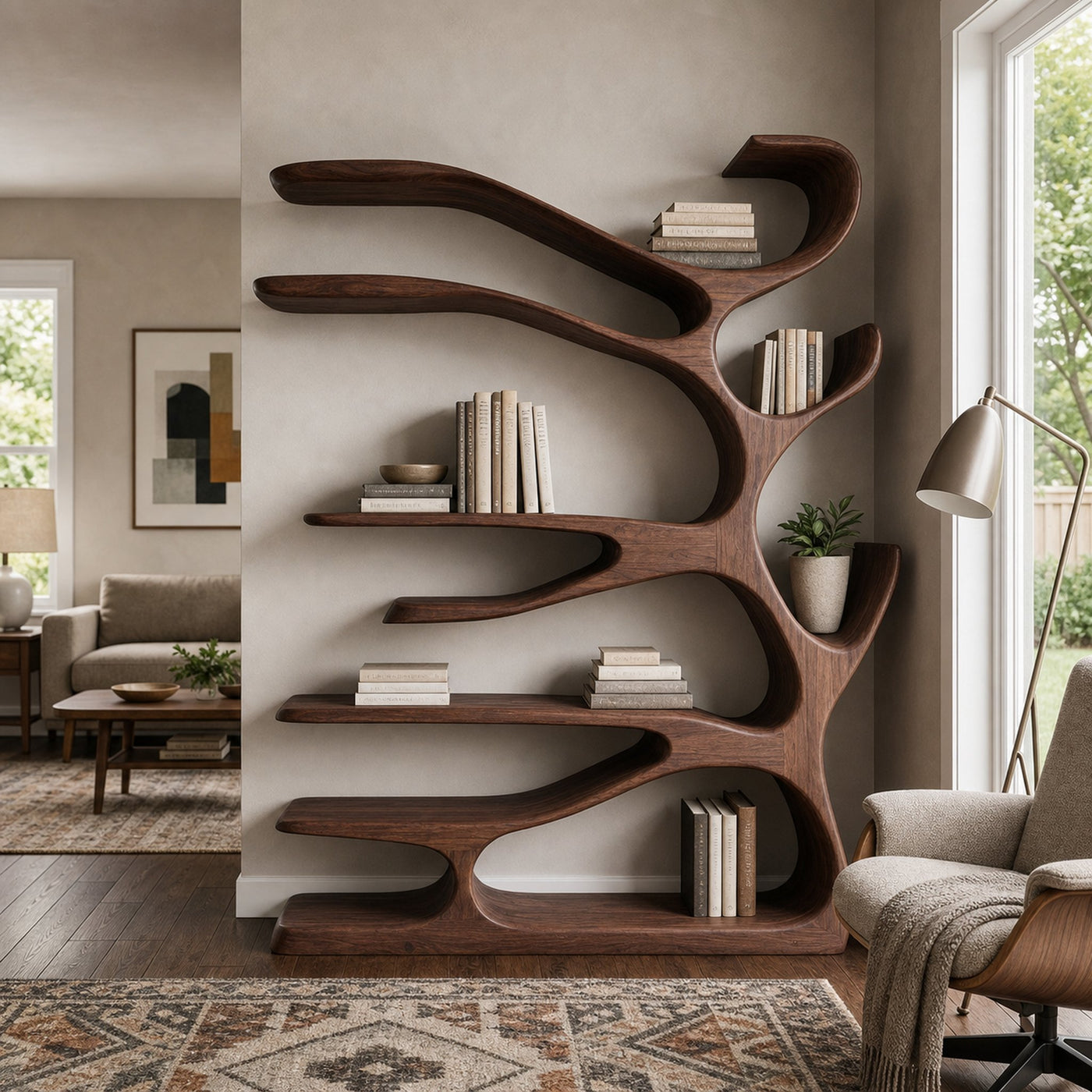 Rustic Wood Bookshelf For Home Furniture - product view 7