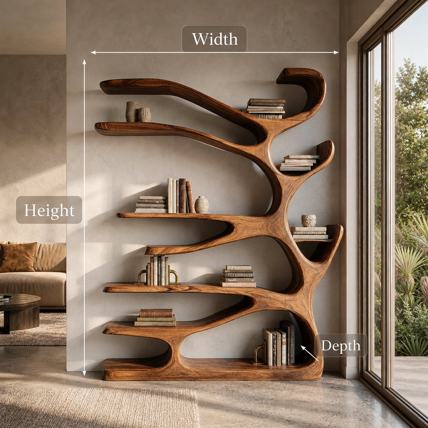 Rustic Wood Bookshelf For Home Furniture - product view 8
