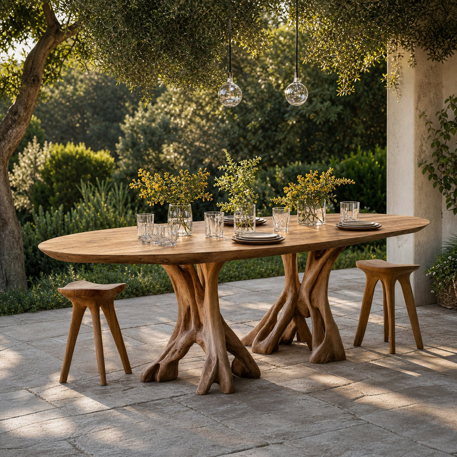 Rustic Wood Dining Table For Cozy Kitchen Decor