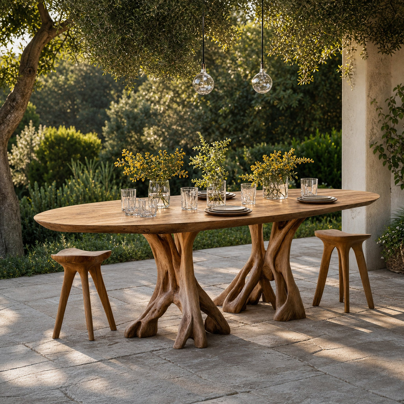 Rustic Wood Dining Table For Cozy Kitchen Decor