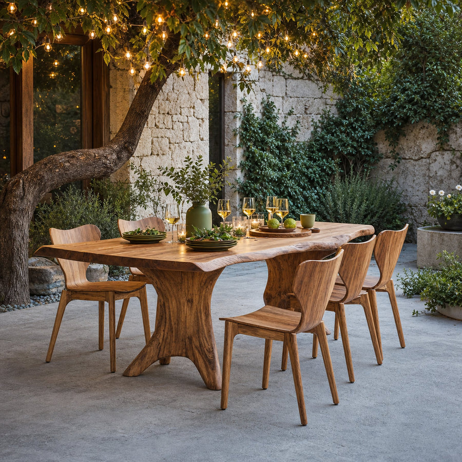 Rustic Wood Dining Table For Traditional Style Homes