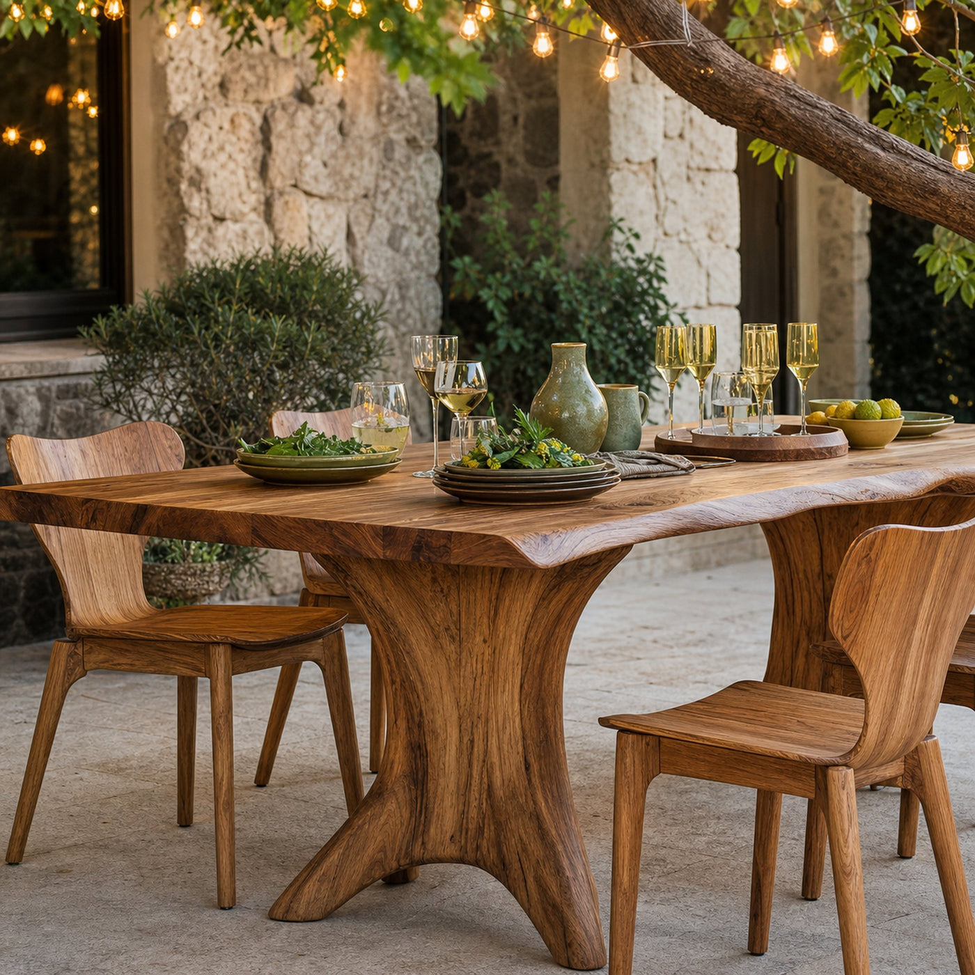 Rustic Wood Dining Table For Traditional Style Homes - product view 3