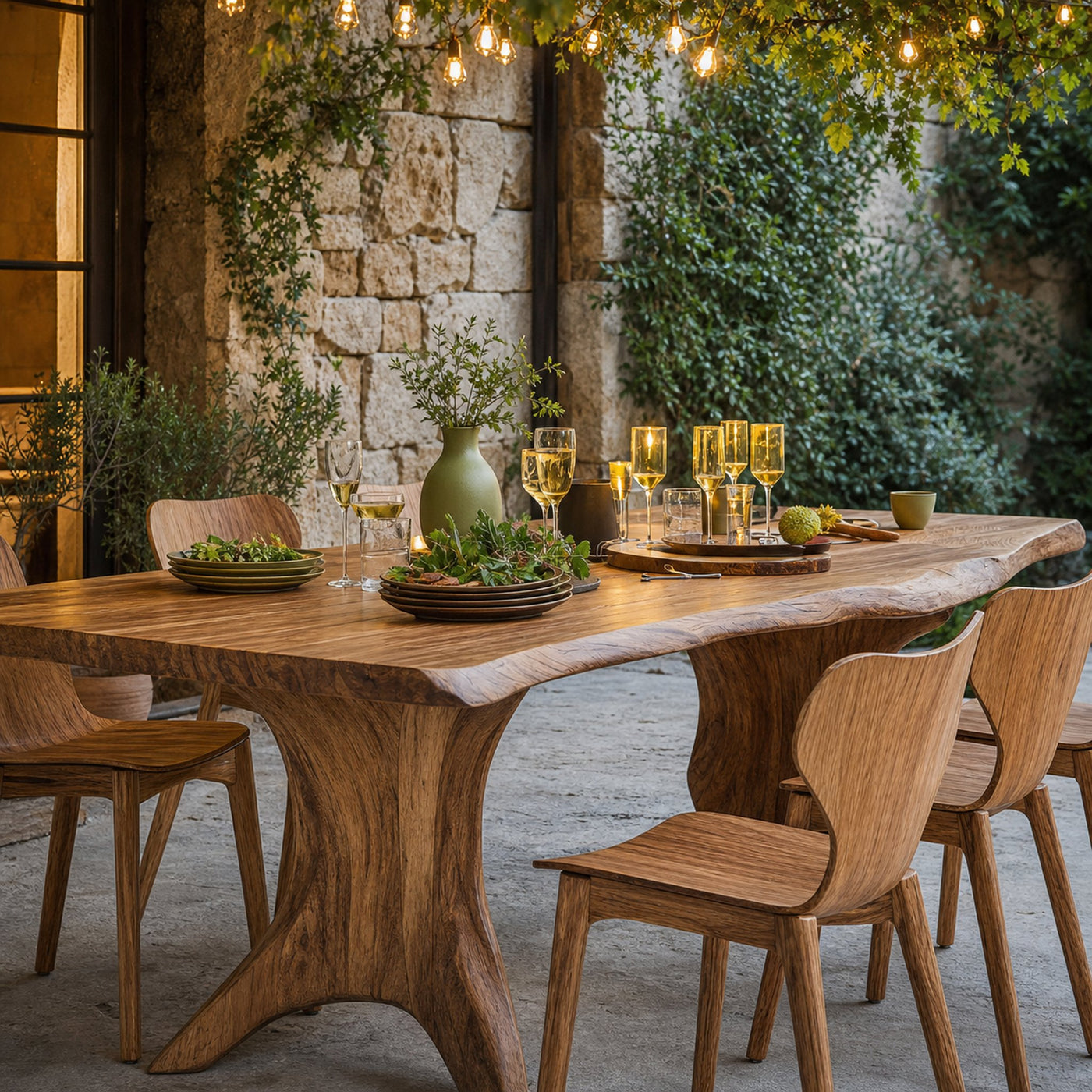 Rustic Wood Dining Table For Traditional Style Homes - product view 4