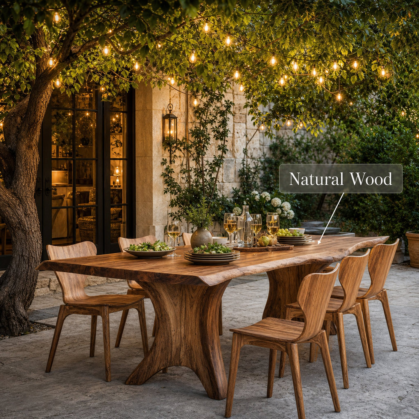 Rustic Wood Dining Table For Traditional Style Homes - product view 5