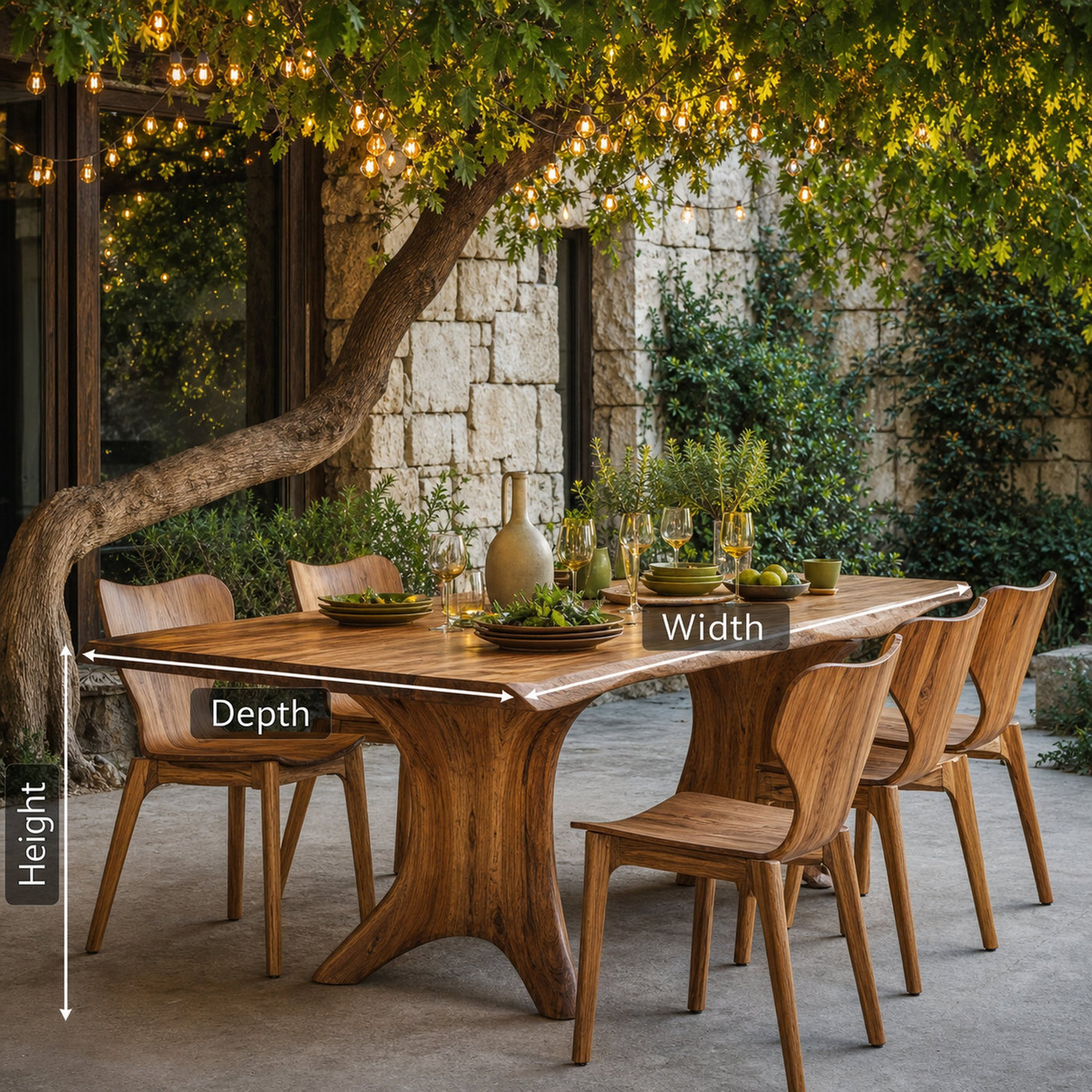 Rustic Wood Dining Table For Traditional Style Homes - product view 7